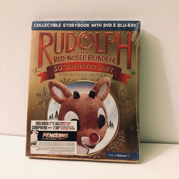 Rudolph The Red Nosed  Reindeer 50th Anniversary DVD Blu Ray Sealed - Picture 12 of 13